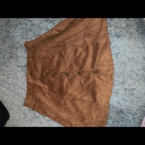 Tan skirt with buttons